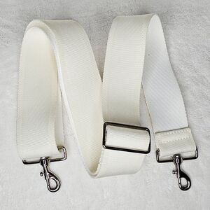 Adjustable Nylon Bag Strap with Silver Hardware
